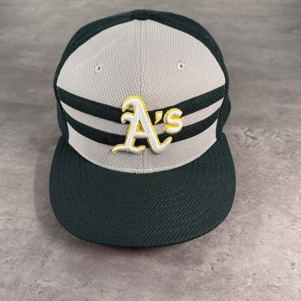 Oakland A's Athletics Hat New‎ Era Cap 7 7/8 Green Stripe 2015 All Star Patch
